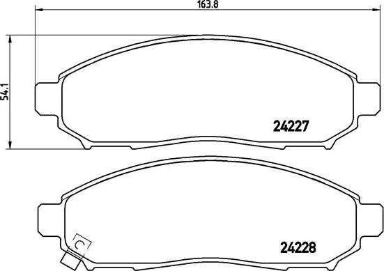 Brembo P 56 059 - Bremžu uzliku kompl., Disku bremzes autodraugiem.lv