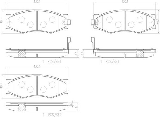 Brembo P56056N - Bremžu uzliku kompl., Disku bremzes autodraugiem.lv