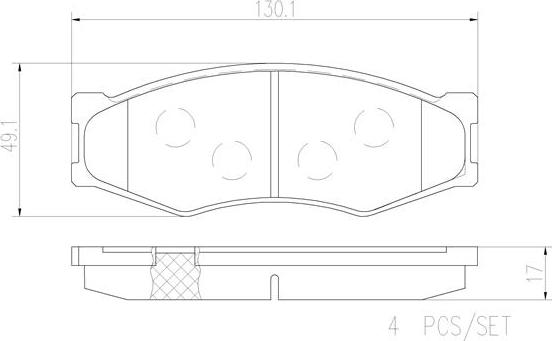 Brembo P56014N - Bremžu uzliku kompl., Disku bremzes autodraugiem.lv