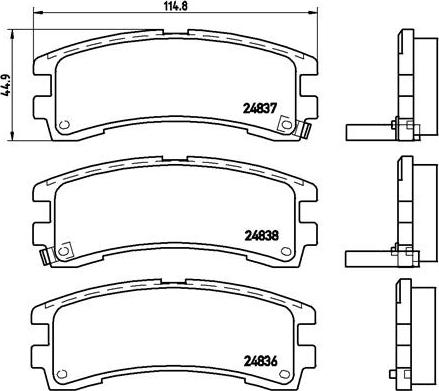 Brembo P 56 017 - Bremžu uzliku kompl., Disku bremzes autodraugiem.lv