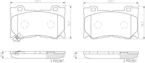 Brembo P56089N - Bremžu uzliku kompl., Disku bremzes autodraugiem.lv