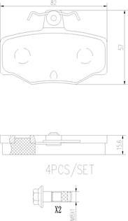 Brembo P56024N - Bremžu uzliku kompl., Disku bremzes autodraugiem.lv