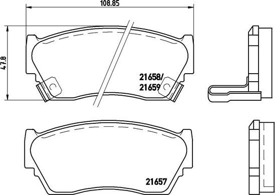 Brembo P 56 027 - Bremžu uzliku kompl., Disku bremzes autodraugiem.lv