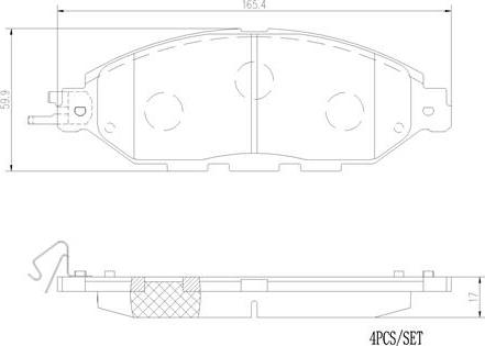 Brembo P56103N - Bremžu uzliku kompl., Disku bremzes autodraugiem.lv