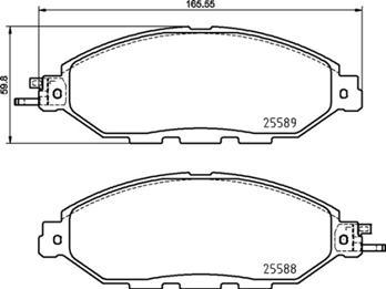 Brembo P 56 107 - Bremžu uzliku kompl., Disku bremzes autodraugiem.lv