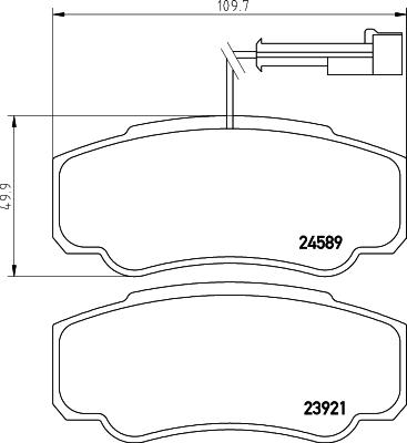 Brembo P 56 122 - Bremžu uzliku kompl., Disku bremzes autodraugiem.lv