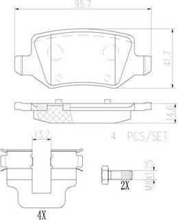 Brembo P50090N - Bremžu uzliku kompl., Disku bremzes autodraugiem.lv