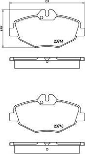 Brembo P 50 049 - Bremžu uzliku kompl., Disku bremzes autodraugiem.lv