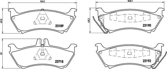 Brembo P 50 044 - Bremžu uzliku kompl., Disku bremzes autodraugiem.lv