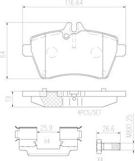 Brembo P50056N - Bremžu uzliku kompl., Disku bremzes autodraugiem.lv