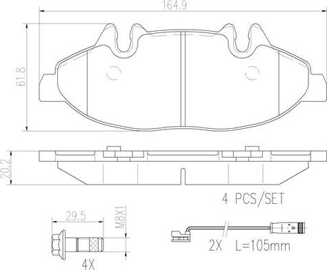 Brembo P50050N - Bremžu uzliku kompl., Disku bremzes autodraugiem.lv