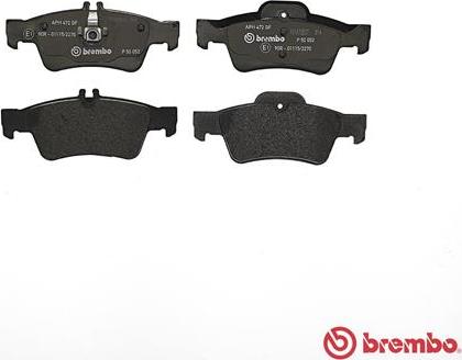 Brembo P 50 052 - Bremžu uzliku kompl., Disku bremzes autodraugiem.lv