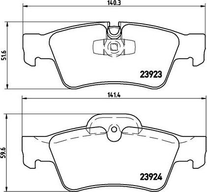 Brembo P 50 064 - Bremžu uzliku kompl., Disku bremzes autodraugiem.lv