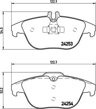 Brembo P 50 068 - Bremžu uzliku kompl., Disku bremzes autodraugiem.lv