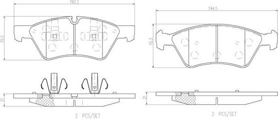 Brembo P50063N - Bremžu uzliku kompl., Disku bremzes autodraugiem.lv