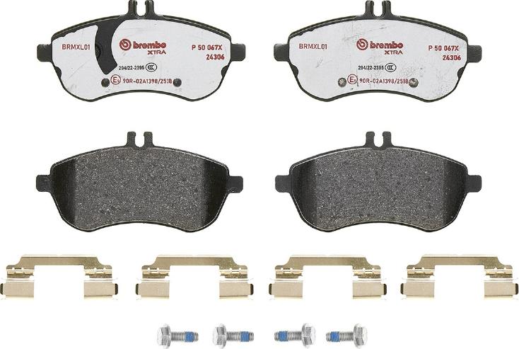 Brembo P 50 067X - Bremžu uzliku kompl., Disku bremzes autodraugiem.lv