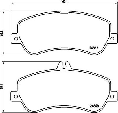 Brembo P 50 086 - Bremžu uzliku kompl., Disku bremzes autodraugiem.lv