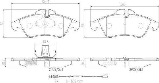 Brembo P50080N - Bremžu uzliku kompl., Disku bremzes autodraugiem.lv