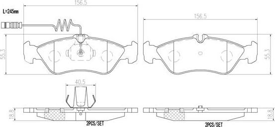 Brembo P50082N - Bremžu uzliku kompl., Disku bremzes autodraugiem.lv