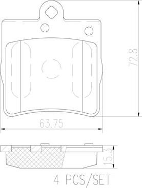 Brembo P50072N - Bremžu uzliku kompl., Disku bremzes autodraugiem.lv