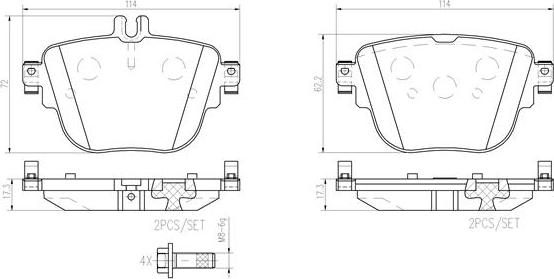 Brembo P50141N - Bremžu uzliku kompl., Disku bremzes autodraugiem.lv