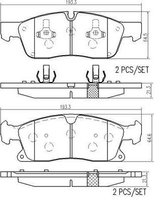 Brembo P50109N - Bremžu uzliku kompl., Disku bremzes autodraugiem.lv