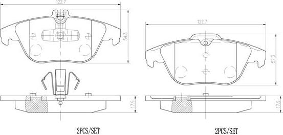 Brembo P50104N - Bremžu uzliku kompl., Disku bremzes autodraugiem.lv