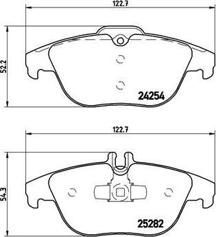 Brembo P 50 104 - Bremžu uzliku kompl., Disku bremzes autodraugiem.lv