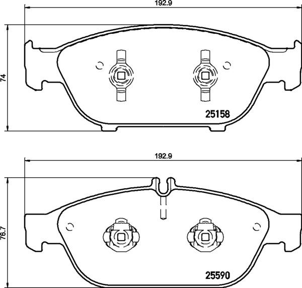 Brembo P 50 106 - Bremžu uzliku kompl., Disku bremzes autodraugiem.lv