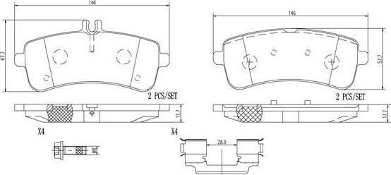 Brembo P50132N - Bremžu uzliku kompl., Disku bremzes autodraugiem.lv