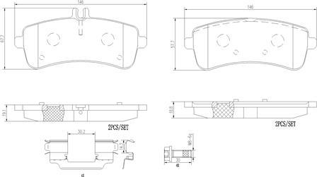 Brembo P50125N - Bremžu uzliku kompl., Disku bremzes autodraugiem.lv