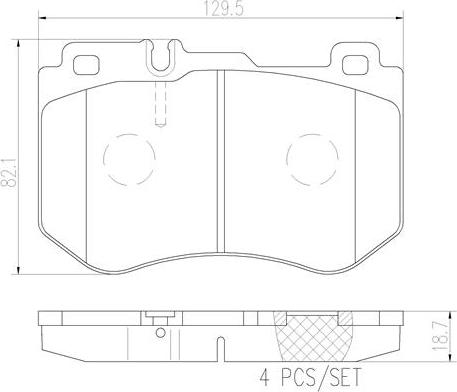 Brembo P50123N - Bremžu uzliku kompl., Disku bremzes autodraugiem.lv