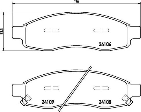 Brembo P 58 001 - Bremžu uzliku kompl., Disku bremzes autodraugiem.lv