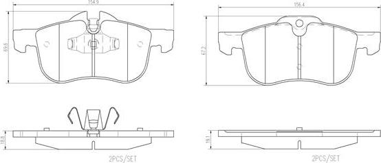 Brembo P52017N - Bremžu uzliku kompl., Disku bremzes autodraugiem.lv