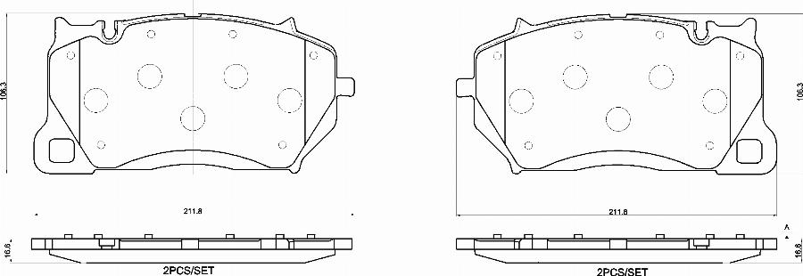 Brembo P65057N - Bremžu uzliku kompl., Disku bremzes autodraugiem.lv