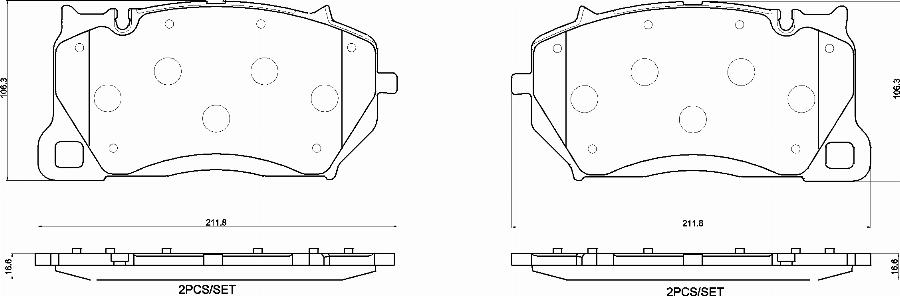 Brembo P 65 057 - Bremžu uzliku kompl., Disku bremzes autodraugiem.lv