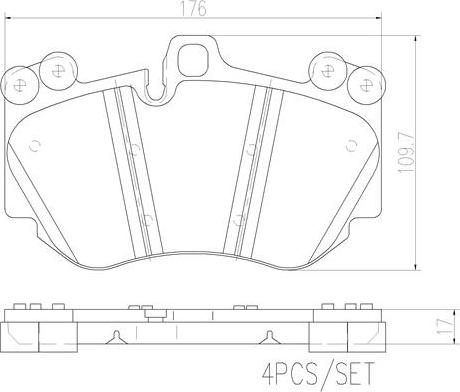 Brembo P65016N - Bremžu uzliku kompl., Disku bremzes autodraugiem.lv