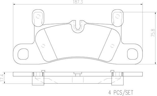 Brembo P65030N - Bremžu uzliku kompl., Disku bremzes autodraugiem.lv