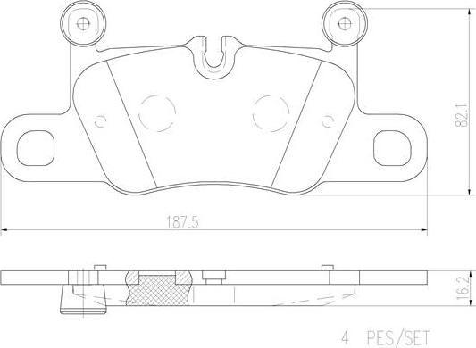 Brembo P65031N - Bremžu uzliku kompl., Disku bremzes autodraugiem.lv