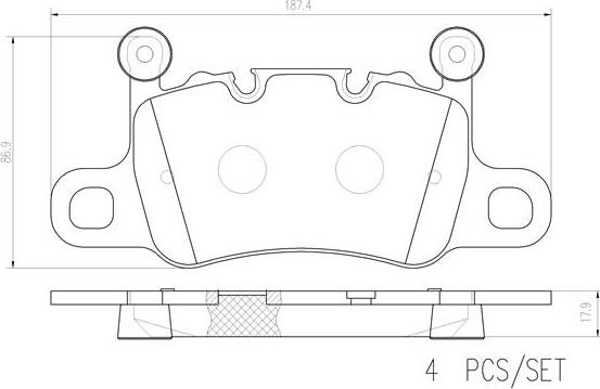 Brembo P65038N - Bremžu uzliku kompl., Disku bremzes autodraugiem.lv