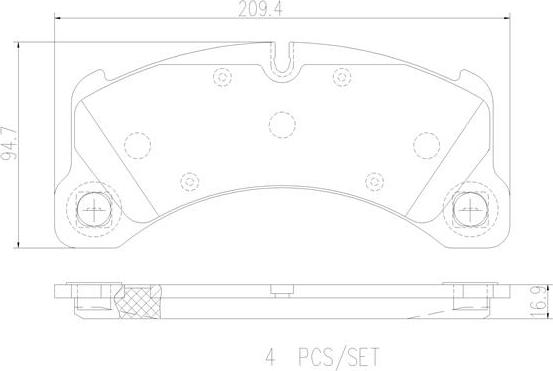 Brembo P65033N - Bremžu uzliku kompl., Disku bremzes autodraugiem.lv