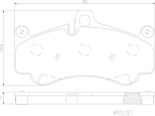 Brembo P65032N - Bremžu uzliku kompl., Disku bremzes autodraugiem.lv