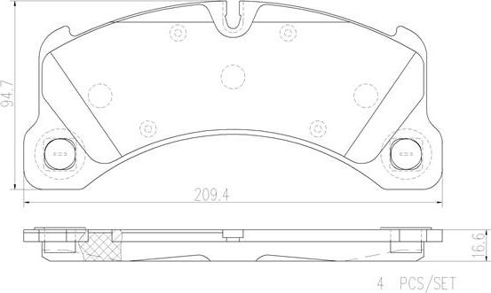 Brembo P65026N - Bremžu uzliku kompl., Disku bremzes autodraugiem.lv