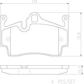 Brembo P65028N - Bremžu uzliku kompl., Disku bremzes autodraugiem.lv