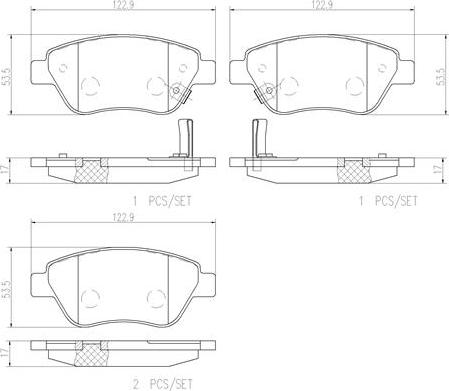 Brembo P66001N - Bremžu uzliku kompl., Disku bremzes autodraugiem.lv