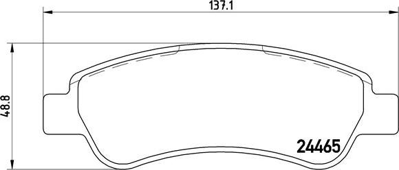 Brembo P 61 091 - Bremžu uzliku kompl., Disku bremzes autodraugiem.lv