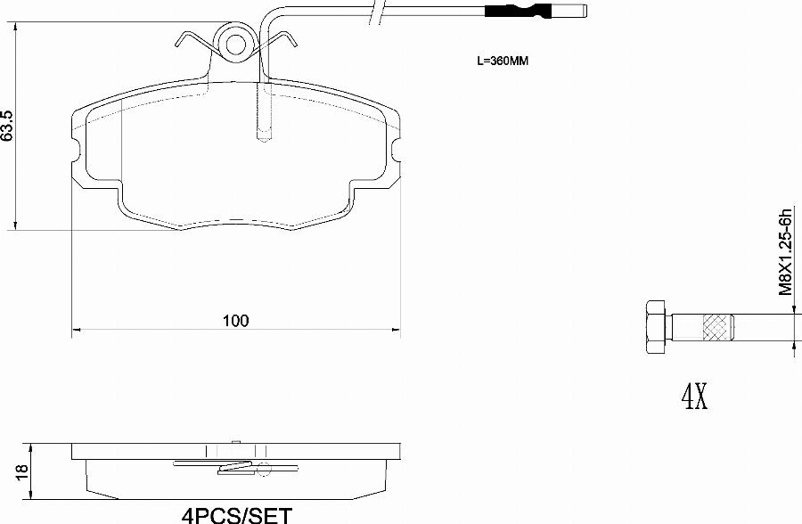 Brembo P61043N - Bremžu uzliku kompl., Disku bremzes autodraugiem.lv