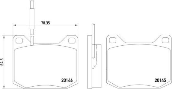 Brembo P 61 004 - Bremžu uzliku kompl., Disku bremzes autodraugiem.lv