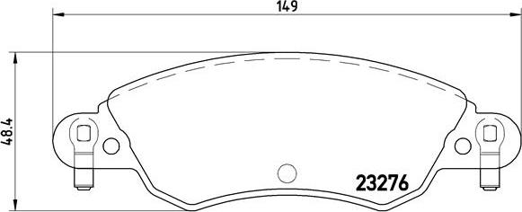 Brembo P 61 070 - Bremžu uzliku kompl., Disku bremzes autodraugiem.lv