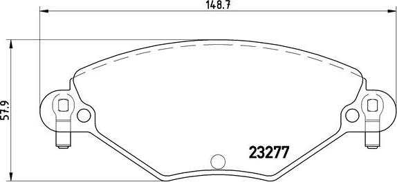 Brembo P 61 071 - Bremžu uzliku kompl., Disku bremzes autodraugiem.lv